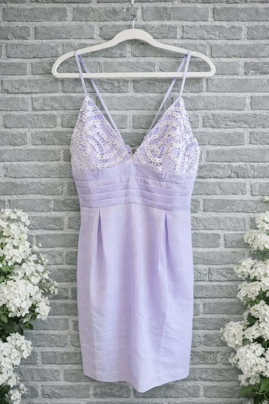 NWT Free People We Go Together Lilac Zeffer Embellished Mini Dress
